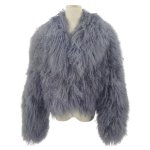 画像3: Real Mongolian Fur Custom Long Sleeve Winter Warm Fur Coat リアルモンゴリアンファー ショート丈 ジャケットコート (3)
