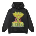 画像1: UnisexNIRVANA Fried Snowflake Washed Hoodie   男女兼用 ユニセックスNIRVANA フライドスノーフレーク ウォッシュフーディパーカー (1)