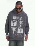 画像9: Unisex Nirvana Four Quadrant Wash Hoodie  男女兼用 ユニセックスニルヴァーナ フォー・クアドラントウォッシュフーディ (9)