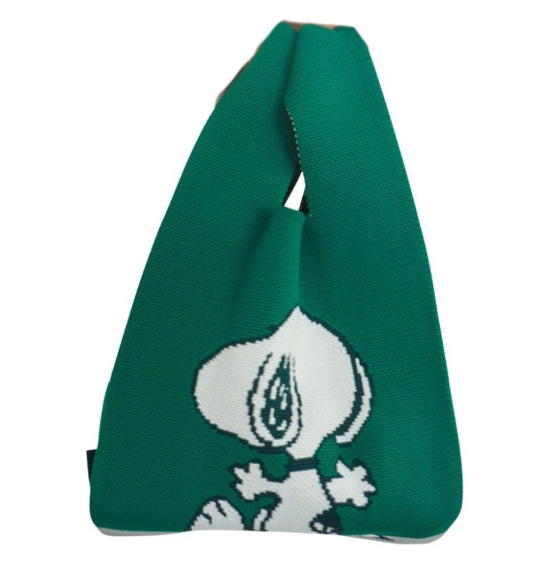 画像3: Snoopy knit tote drawstring bag スヌーピーニットトート巾着バッグ トートバッグ (3)