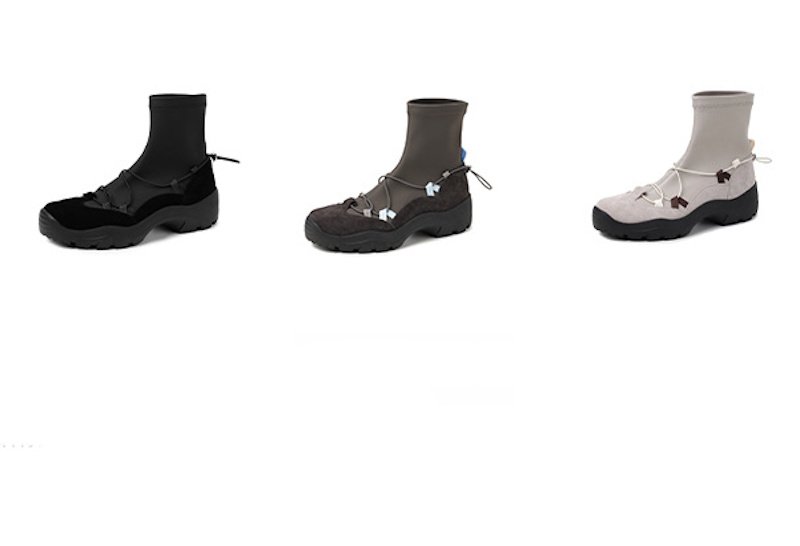 画像4: Thick-soled cross-strap rubber ankle boots  厚底クロスストラップラバーブーツ ショートアンクルブーツ  (4)