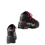 画像3: Unisex Metallic and graphic painted leather lace-up boots 男女兼用ユニセックスメタリック&グラフィックペイントレースアップハイカットブーツデザートブーツマーティンブーツ (3)
