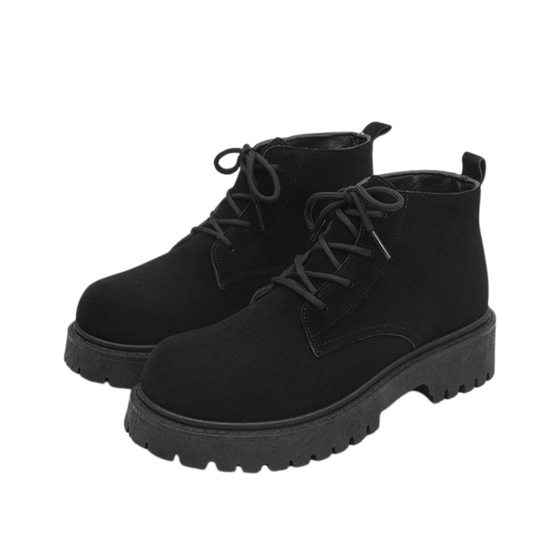 画像1: Unisex High-top lace-up leather derby desert boots 男女兼用ユニセックスレザーレースアップハイカットブーツデザートブーツマーティンブーツ (1)