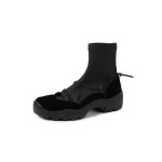 画像2: Thick-soled cross-strap rubber ankle boots  厚底クロスストラップラバーブーツ ショートアンクルブーツ  (2)