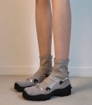 画像8: Thick-soled cross-strap rubber ankle boots  厚底クロスストラップラバーブーツ ショートアンクルブーツ  (8)