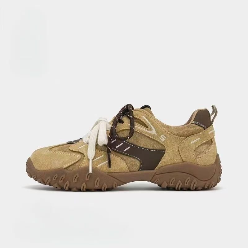 画像2: Women's Two-tone leather platform sneakers  バイカラーレザー厚底レースアップスニーカー (2)