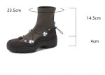 画像11: Thick-soled cross-strap rubber ankle boots  厚底クロスストラップラバーブーツ ショートアンクルブーツ  (11)