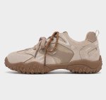 画像4: Women's Two-tone leather platform sneakers  バイカラーレザー厚底レースアップスニーカー (4)