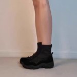 画像7: Thick-soled cross-strap rubber ankle boots  厚底クロスストラップラバーブーツ ショートアンクルブーツ  (7)