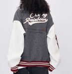 画像3: RFSD Letter logo  embroidery jacket Jumper stadium jacket ユニセックス 男女兼用RFSDレターロゴ 刺繍バイカラー  スタジャン ジャケット MA1 ブルゾン  (3)