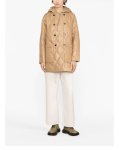 画像3: Diamond quilted down hooded coat jacket ダイヤモンドキルティングダウンフーディコートジャケット (3)