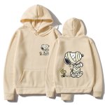 画像1: Unisex Snoopy and Woodstock who got hurt Print  Hoodie  sweatshirt  ユニセックス男女兼用怪我のスヌーピー&ウッドストックフーディスウェットパーカー  (1)
