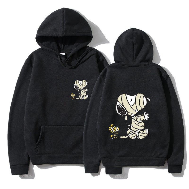 画像2: Unisex Snoopy and Woodstock who got hurt Print  Hoodie  sweatshirt  ユニセックス男女兼用怪我のスヌーピー&ウッドストックフーディスウェットパーカー  (2)