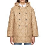 画像1: Diamond quilted down hooded coat jacket ダイヤモンドキルティングダウンフーディコートジャケット (1)