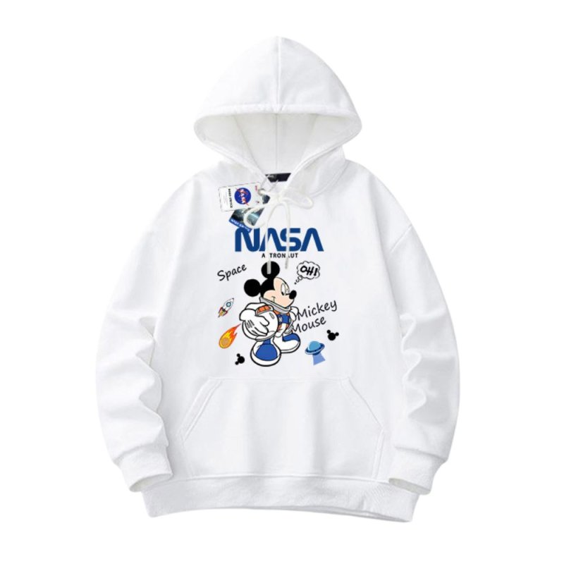 画像2: NASA x Mickey Mouse Sweatshirt Hoodie ユニセックス 男女兼用 NASA ナサ× ミッキーマウス ウェットパーカー トレーナー (2)