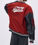 画像4: RFSD Letter logo  embroidery jacket Jumper stadium jacket ユニセックス 男女兼用RFSDレターロゴ 刺繍バイカラー  スタジャン ジャケット MA1 ブルゾン  (4)