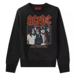 画像2: Unisex ACDC 1979 Tour Sweatshirt Band Vintage Style Sweat Shirts Pullover  ACDCバンド1979 ヴィンテージスタイル 古着風 ヴィンテージ風 プリント スウェット トレーナー ユニセックス 男女兼用 バンド (2)