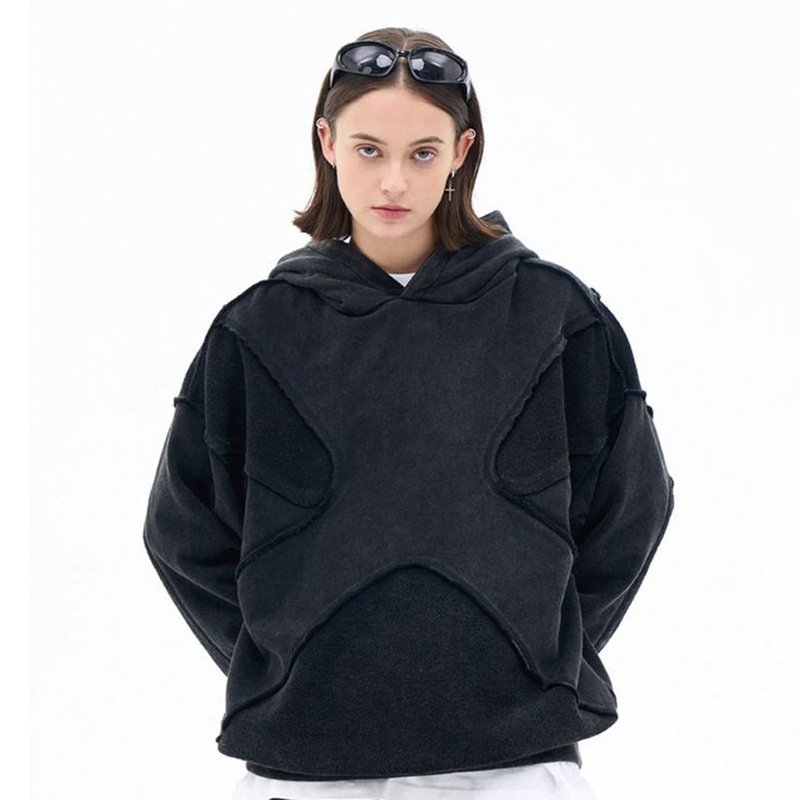 画像6: Unisex Reverse Car Design Work Unsolid Color Hoodie  ユニセックス男女兼用リバースカーデザインワークユンソリッドカラーフーディスウェットパーカー  (6)