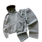 画像2: Vintage Street CD Embroidered Pullover Hoodie & Sweatpants Set ユニセックス男女兼用 ヴィンテージストリートCD刺繍フーディスウェットセットアップ スウェット&パンツ (2)