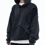 画像8: Unisex Reverse Car Design Work Unsolid Color Hoodie  ユニセックス男女兼用リバースカーデザインワークユンソリッドカラーフーディスウェットパーカー  (8)