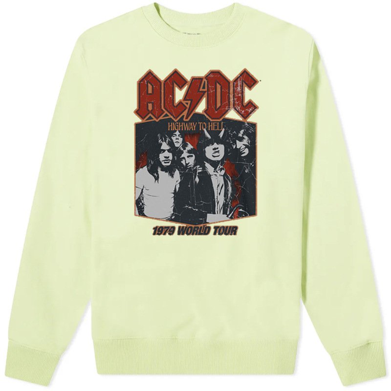 画像5: Unisex ACDC 1979 Tour Sweatshirt Band Vintage Style Sweat Shirts Pullover  ACDCバンド1979 ヴィンテージスタイル 古着風 ヴィンテージ風 プリント スウェット トレーナー ユニセックス 男女兼用 バンド (5)