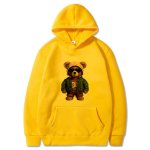 画像5: Unisex Stylish Handsome Bear Print  Hoodie  sweatshirt  ユニセックス男女兼用おしゃれハンサムベア熊フーディスウェットパーカー  (5)