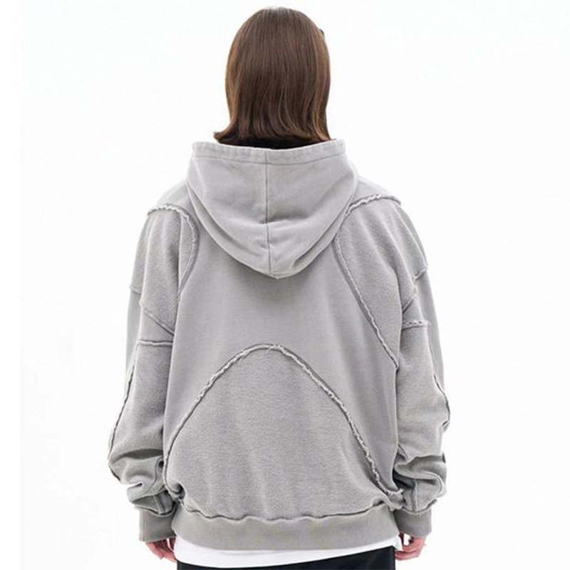 画像7: Unisex Reverse Car Design Work Unsolid Color Hoodie  ユニセックス男女兼用リバースカーデザインワークユンソリッドカラーフーディスウェットパーカー  (7)