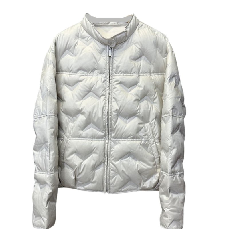 画像1: Quilted white goose lightweight down jacket coat　ホワイトダッグキルティングライトウエイトダウンジャケットコート (1)