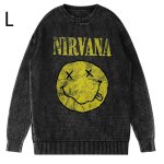 画像13: Unisex Nirvana Wash Retro Crew Neck Cotton Blend Sweater  ニルヴァーナバンドフォト&グラフィックヴィンテージスタイルプリント セーターニットトレーナー ユニセックス 男女兼用  (13)