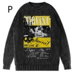 画像18: Unisex Nirvana Wash Retro Crew Neck Cotton Blend Sweater  ニルヴァーナバンドフォト&グラフィックヴィンテージスタイルプリント セーターニットトレーナー ユニセックス 男女兼用  (18)