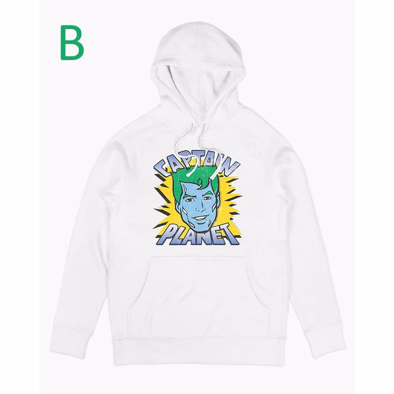 画像3: Unisex CAPTAIN PLANET Comic  vintage style Print Long sleeves Hoodie  キャプテン・プラネット ヴィンテージスタイル プリント 長袖 ラウンドネック スウェット  パーカー  (3)