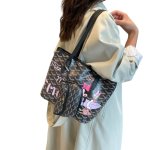 画像5: New Minnie Mouse & Daisy Duck Print Tote Shoulder Bag ニューミニーマウス&デイジーダッグプリントトートショルダーバッグ (5)