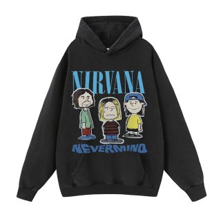 Unisex Nirvana x Snoopy joint vintage style Print Sweat Long