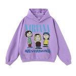 画像14: Unisex  Nirvana x Snoopy joint vintage style Print Long sleeves Hoodie  ニルヴァーナ ×スヌーピー ヴィンテージスタイル プリント 長袖 ラウンドネック スウェット トレーナー パーカー バンドT (14)