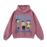 画像13: Unisex  Nirvana x Snoopy joint vintage style Print Long sleeves Hoodie  ニルヴァーナ ×スヌーピー ヴィンテージスタイル プリント 長袖 ラウンドネック スウェット トレーナー パーカー バンドT (13)