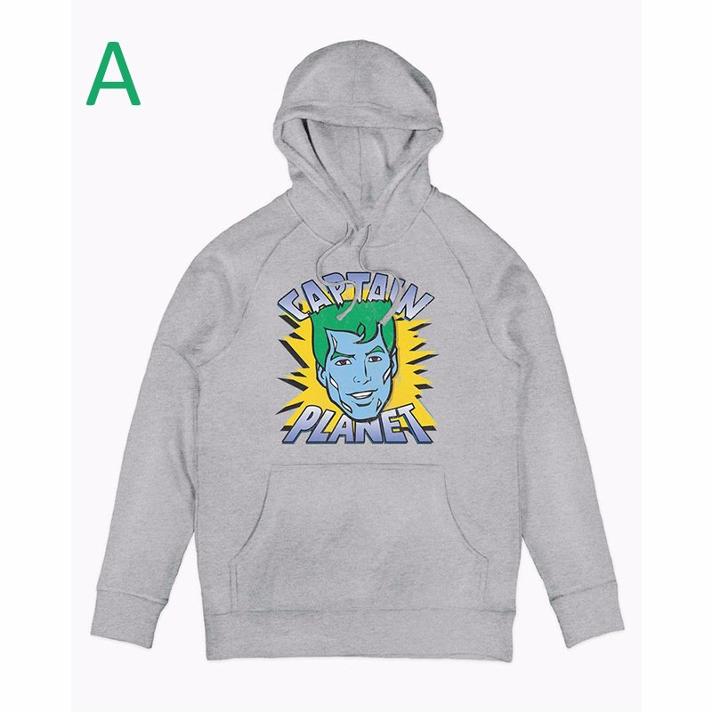 画像2: Unisex CAPTAIN PLANET Comic  vintage style Print Long sleeves Hoodie  キャプテン・プラネット ヴィンテージスタイル プリント 長袖 ラウンドネック スウェット  パーカー  (2)