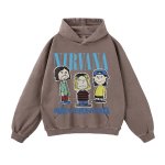 画像6: Unisex  Nirvana x Snoopy joint vintage style Print Long sleeves Hoodie  ニルヴァーナ ×スヌーピー ヴィンテージスタイル プリント 長袖 ラウンドネック スウェット トレーナー パーカー バンドT (6)