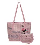 画像1: New Minnie Mouse & Daisy Duck Print Tote Shoulder Bag ニューミニーマウス&デイジーダッグプリントトートショルダーバッグ (1)
