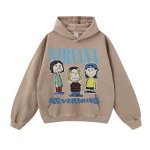 画像7: Unisex  Nirvana x Snoopy joint vintage style Print Long sleeves Hoodie  ニルヴァーナ ×スヌーピー ヴィンテージスタイル プリント 長袖 ラウンドネック スウェット トレーナー パーカー バンドT (7)