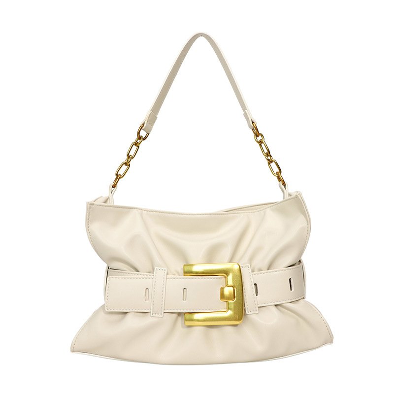 画像4: Anthem Belt Gathered Leather Tote Shoulder Crossbody Bag Anthemアンセムベルトギャザーレザートートショルダークロスボディバッグ (4)