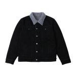 画像3: Lambswool collar and lined denim jacket/coat ユニセックス男女兼用  ラムウール襟＆ライナーデニムGジャン コートジャケット (3)