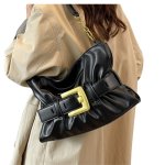 画像5: Anthem Belt Gathered Leather Tote Shoulder Crossbody Bag Anthemアンセムベルトギャザーレザートートショルダークロスボディバッグ (5)