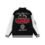 画像7: Letter terry cloth embroidery Stadium Jumper jacket blouson ユニセックス男女兼用レターテリークロス 刺繍パッチワークスタジアムジャンパー スタジャン ジャケットブルゾン (7)