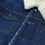 画像5: Lambswool collar and lined denim jacket/coat ユニセックス男女兼用  ラムウール襟＆ライナーデニムGジャン コートジャケット (5)