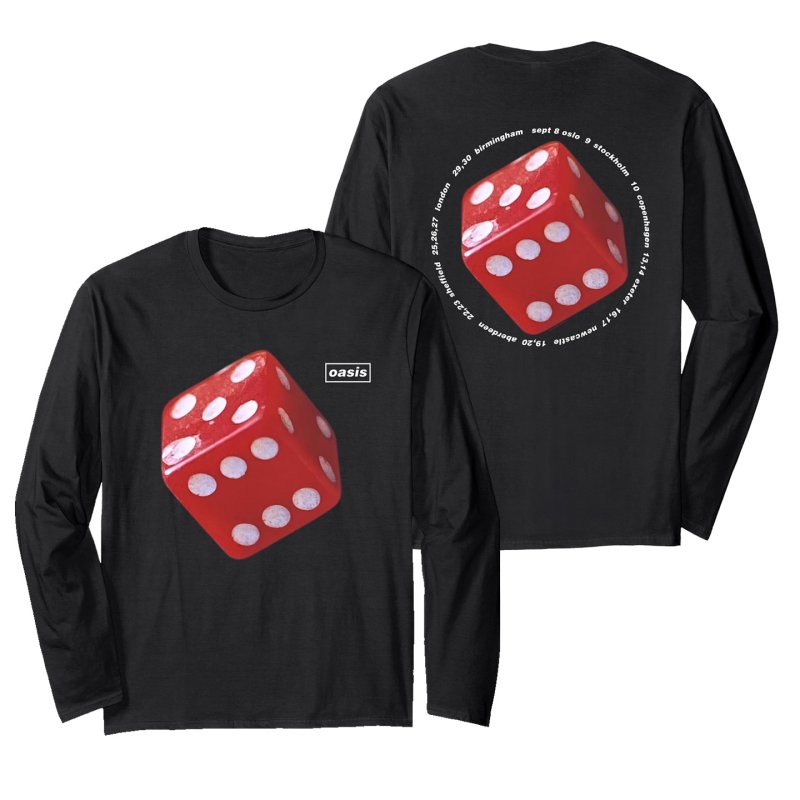 画像1: unisex Oasis print long-sleeved T-shirt  ユニセックスオアシス 長袖ラウンドネック Tシャツ  バンドT (1)