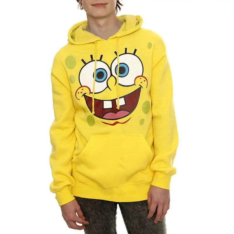 画像1: Candy Ran Spongebob Men's Hoodie Casual Sweatshirt Warm-up Pullover Hoodies　メンズキャンディランスポンジボブフーディー パーカースウェットユニセックス男女兼用 (1)
