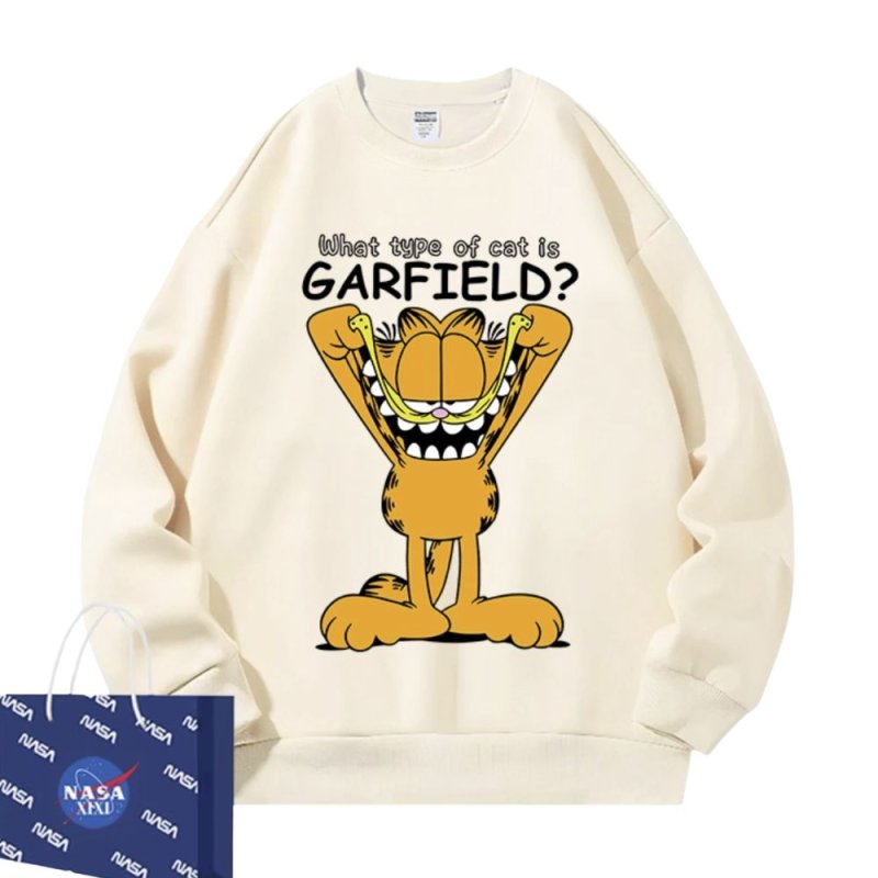 画像4: NASA x Garfield printed pullover Long sleeve  Trainer  男女兼用 ユニセックス ナサ× ガーフィールドプリントプルオーバトレーナー (4)