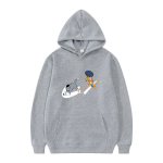 画像3: Mens UnisexTom and Jerry playing chase Broken Swash Print Hoodie sweatshirt  ユニセックス 男女兼用ブロークンスウォッシュチェイストムとジェリー フーディーパーカートレーナー　 (3)