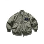 画像5: Brand logo embroidered, gourd pattern quilted MA-1 jacket Stadium Jacket blouson ユニセックス男女兼用文字刺繍 ひょうたん柄キルティングMA-1スタジアムジャンパー スタジャンブルゾン (5)