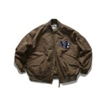 画像6: Brand logo embroidered, gourd pattern quilted MA-1 jacket Stadium Jacket blouson ユニセックス男女兼用文字刺繍 ひょうたん柄キルティングMA-1スタジアムジャンパー スタジャンブルゾン (6)